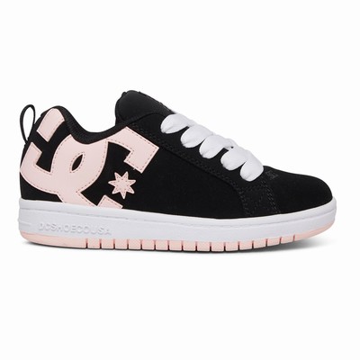 DC Court Graffik Kid's Black/Pink Sneakers Australia Online EQK-875